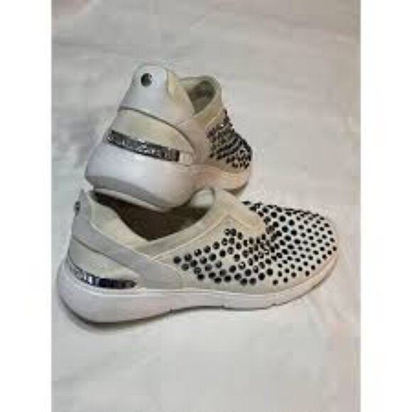 NIB Michael Kors – 'Ace' Crystal Encrusted Trainer - OPTIC WHITE - 8.5 8 - Picture 5 of 5